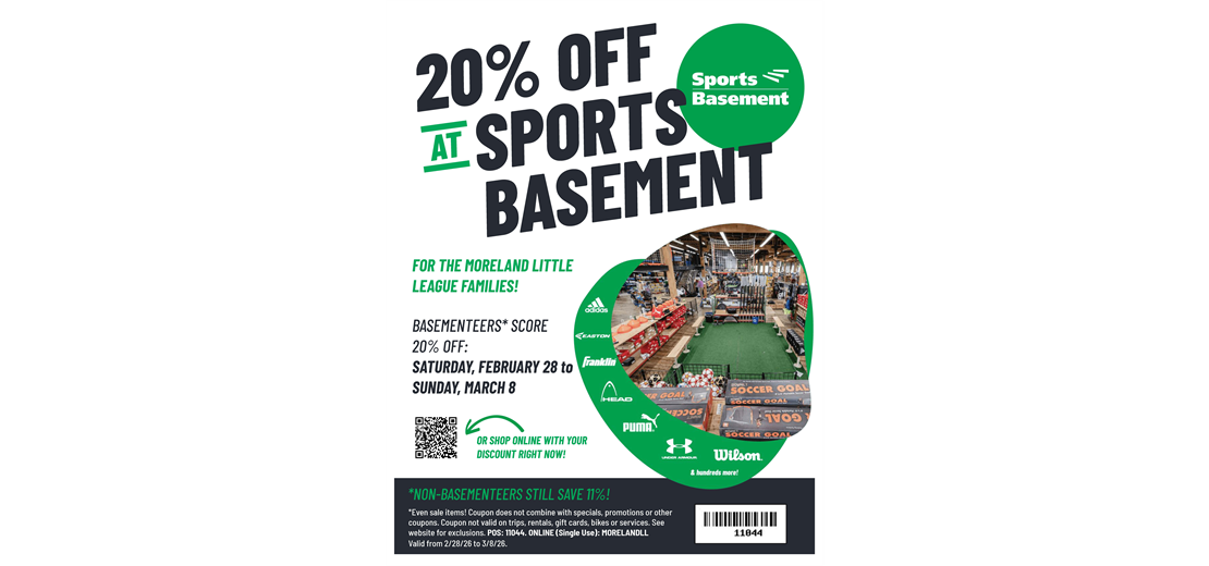 20% off with Sports Basement